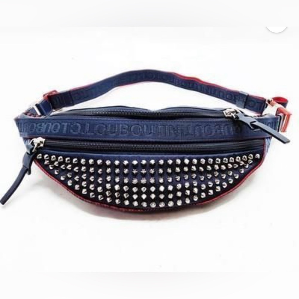 Christian Louboutin Spiked Navy Belt/Waist Bag ❤️Unused Perfection